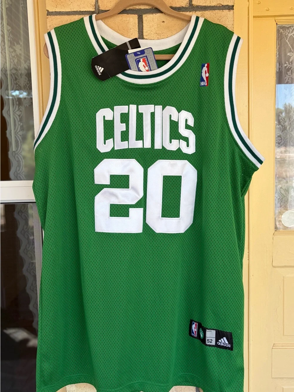 NWT Adidas Boston Celtics Ray Allen #20 NBA Swingman Jersey Green Mens XXL (52)